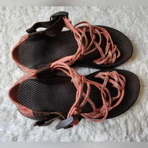 Chaco ZX Cloud Classic Athletic Green Coral Strappy Sandals size 7
