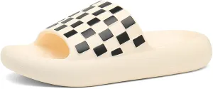 Chaychax Men'S and Women'S Classic Checkered Cloud Slides Shower Slippers Bathroom Sandals with Non-Slip Cushioned Thick Sole