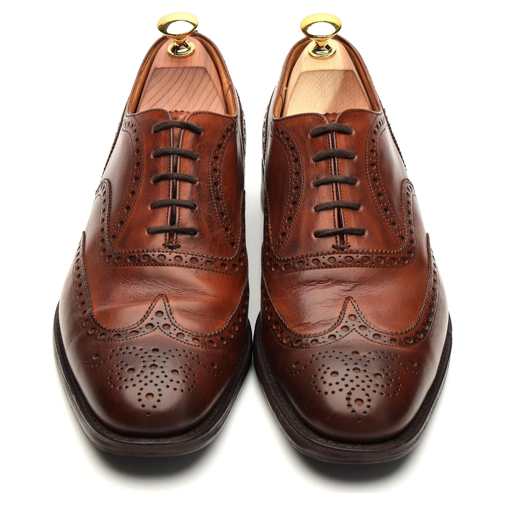 'Chetwynd' Tan Brown Leather Oxford Brogue UK 7 F