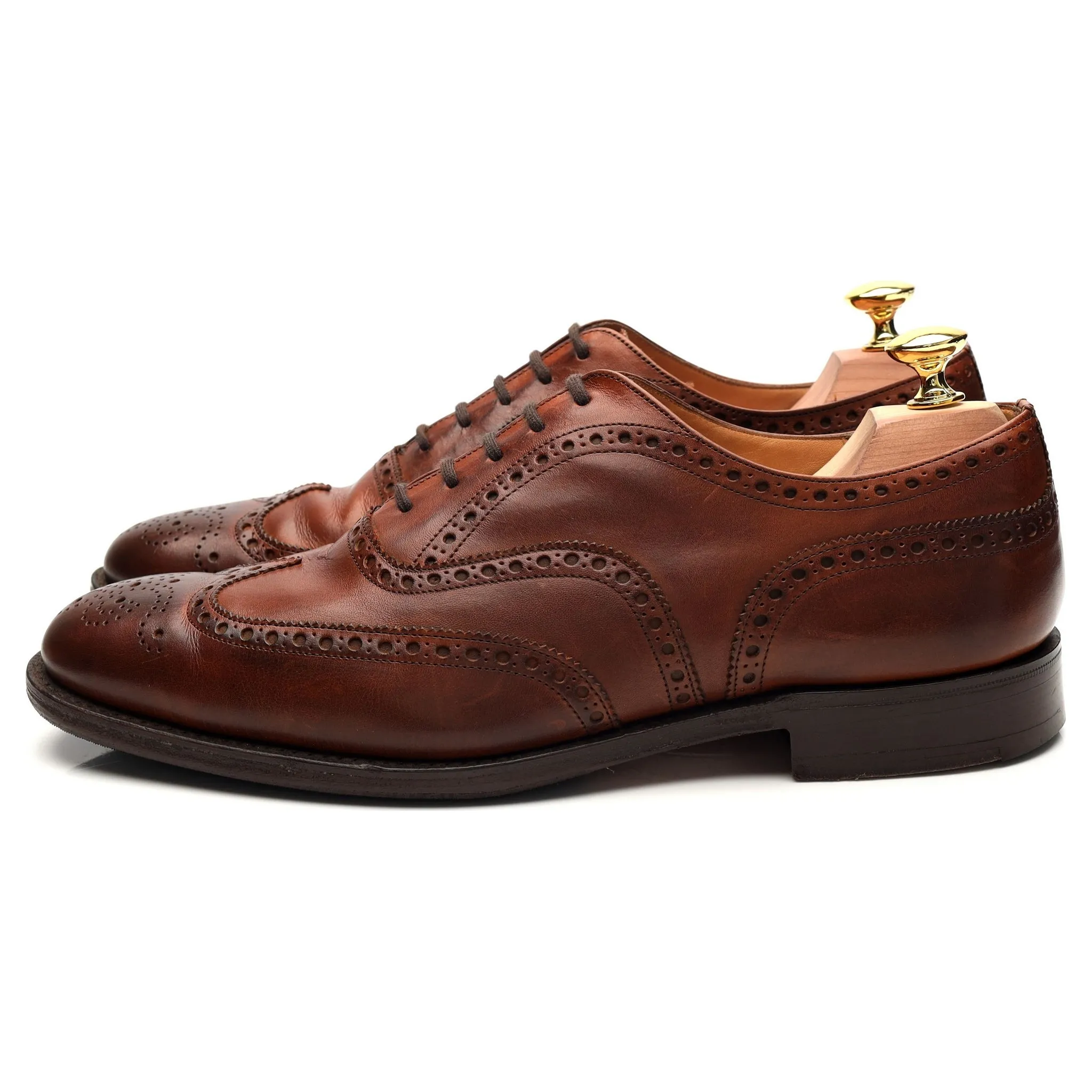 'Chetwynd' Tan Brown Leather Oxford Brogue UK 7 F