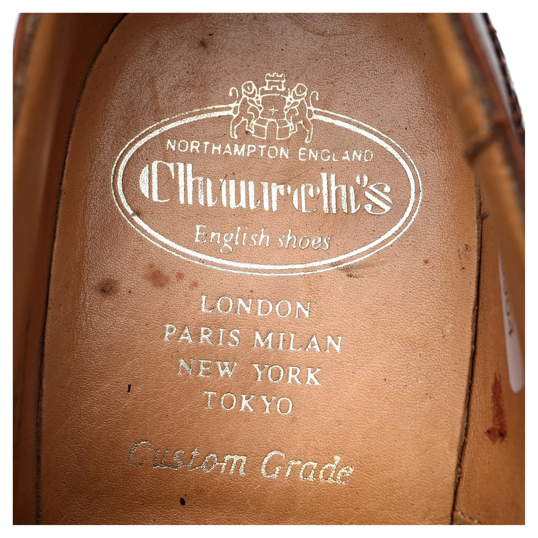 'Chetwynd' Tan Brown Leather Oxford Brogue UK 7 F