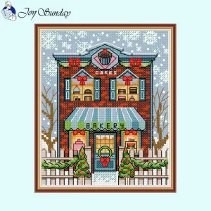 Christmas Cottage Cross Stitch Kits