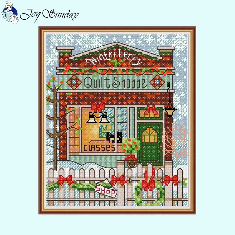 Christmas Cottage Cross Stitch Kits