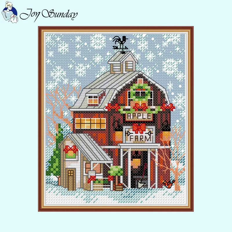 Christmas Cottage Cross Stitch Kits