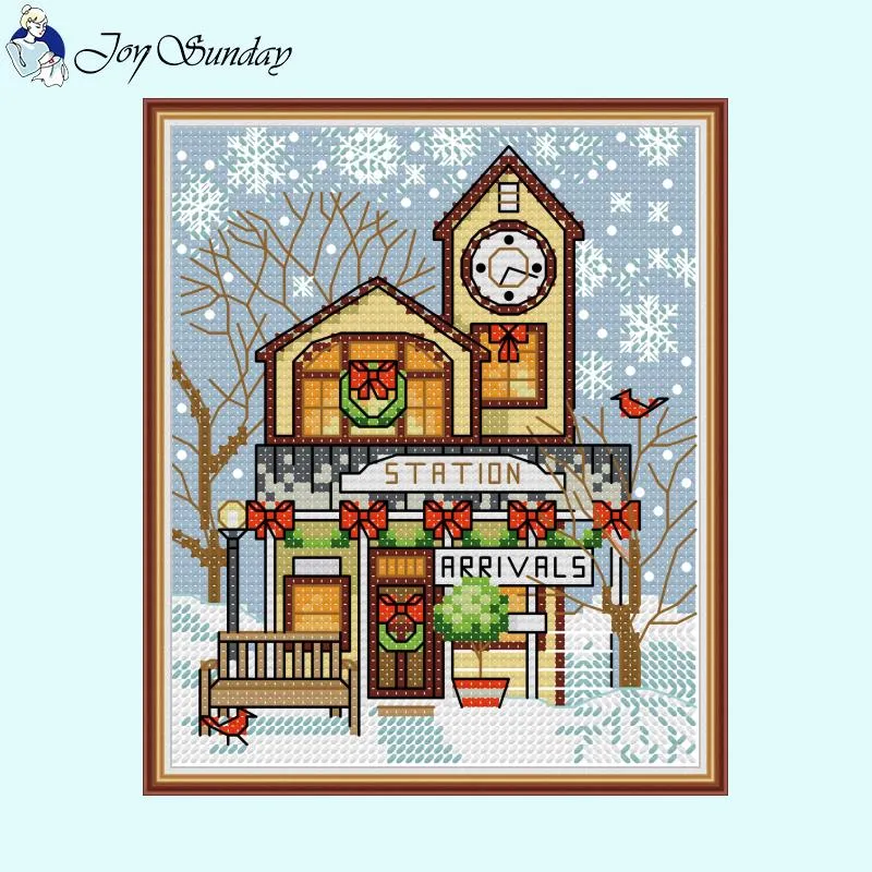 Christmas Cottage Cross Stitch Kits