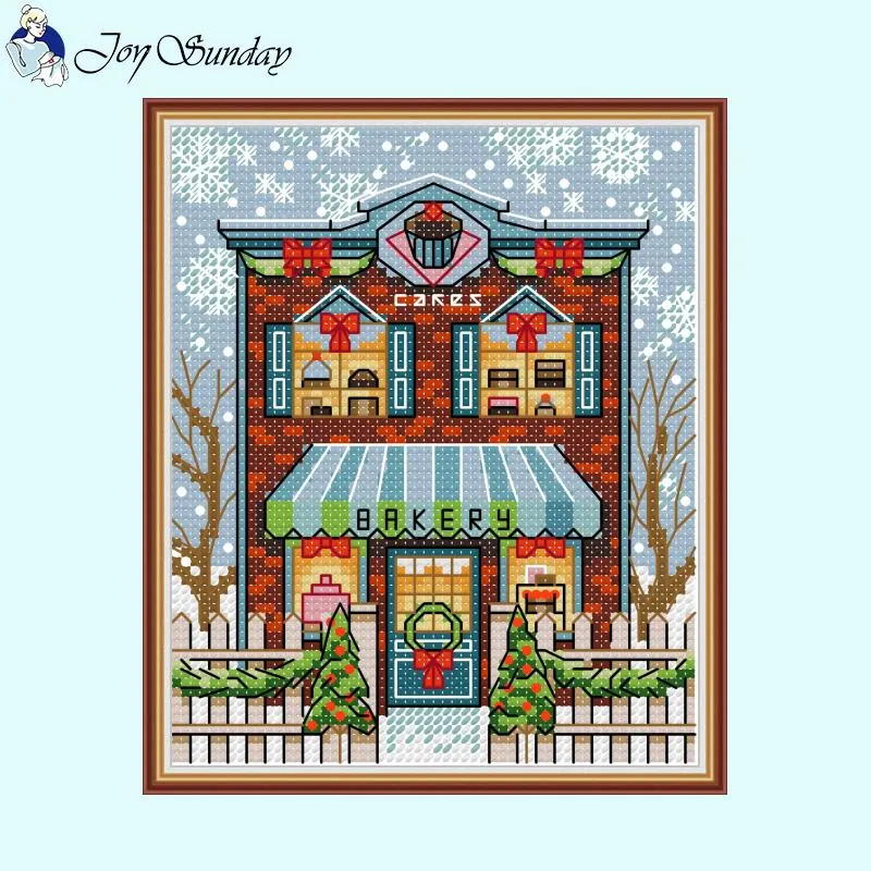 Christmas Cottage Cross Stitch Kits