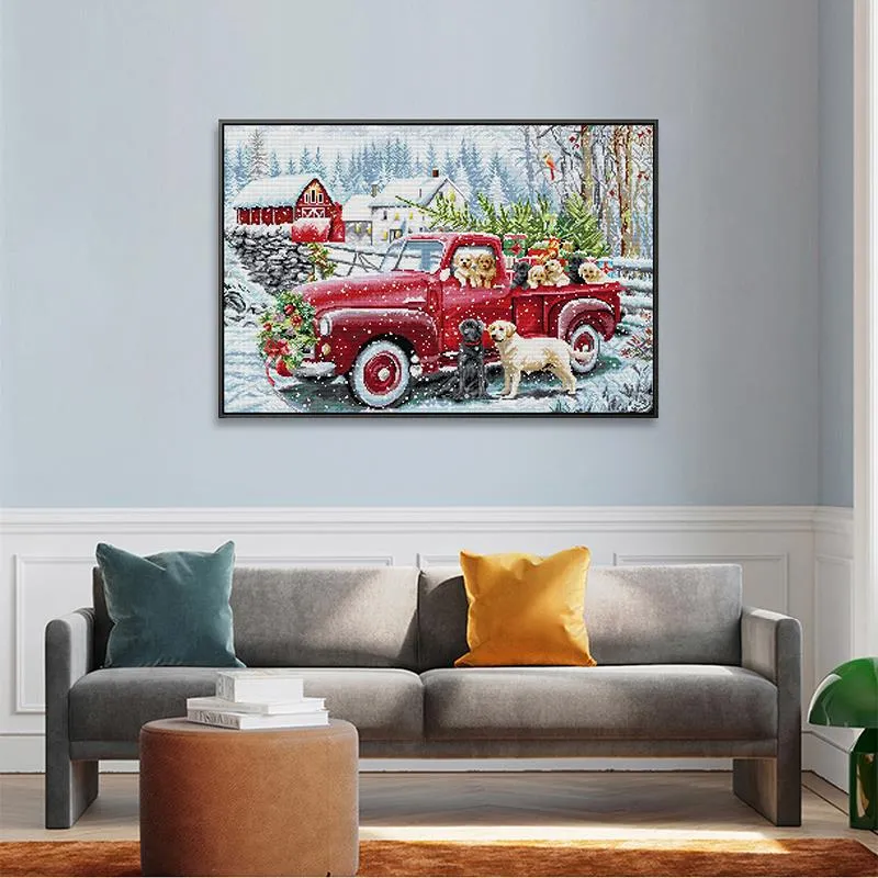 Christmas Express Car Cross Stitch Kits