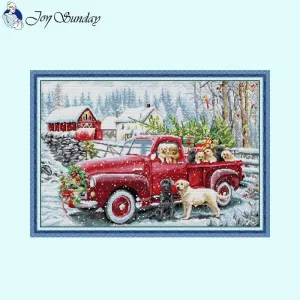 Christmas Express Car Cross Stitch Kits