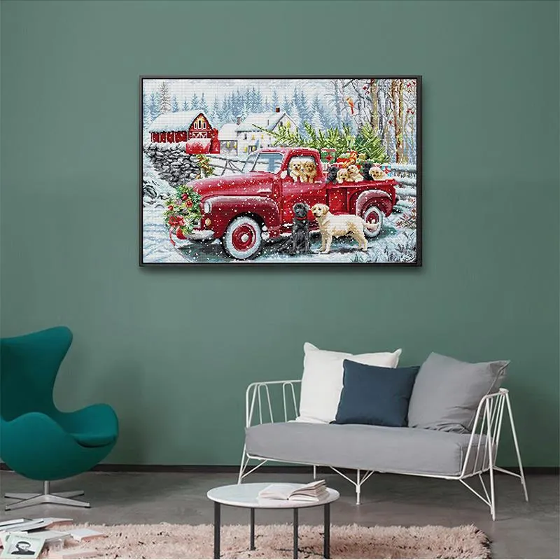 Christmas Express Car Cross Stitch Kits