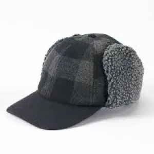 CLCC774-M-Grey Cap Bomber Buffalo Plaid