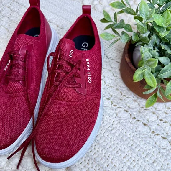 COLE HAAN Men's 8.5 M Generation GRANDSPORT Stitchlite Sneaker Shoe Red White