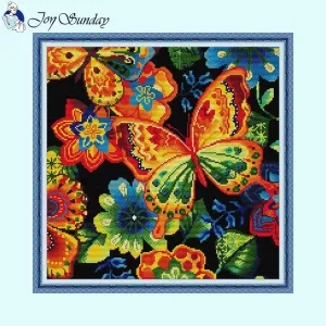 Colorful Butterfly Joy Sunday Cross Stitch Kits