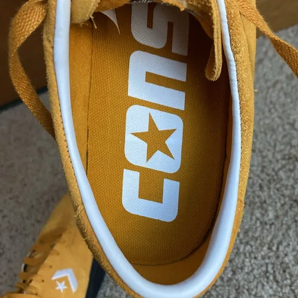 Converse CONS Mustard Louie Lopez Pro Mono Classic Suede Saffron Yellow Men’s 12