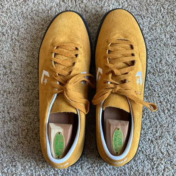 Converse CONS Mustard Louie Lopez Pro Mono Classic Suede Saffron Yellow Men’s 12