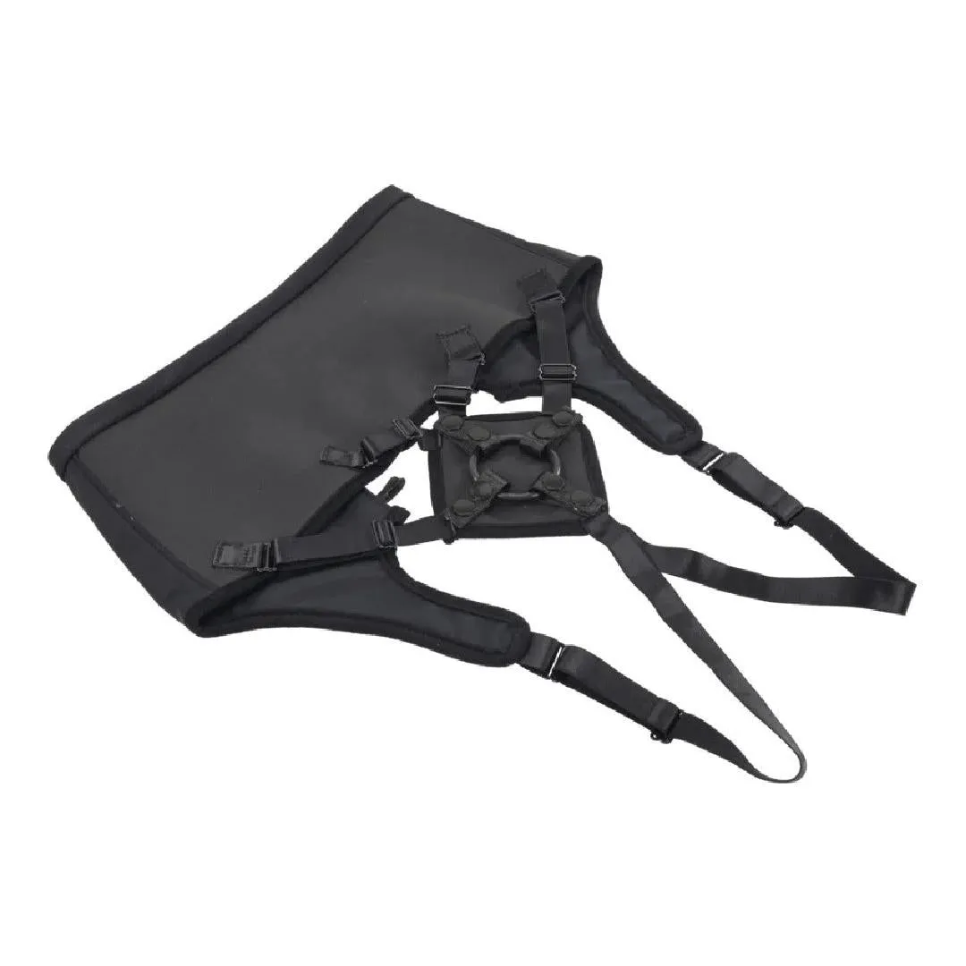 Corset High Waisted Adjustable Black Strap On Harness