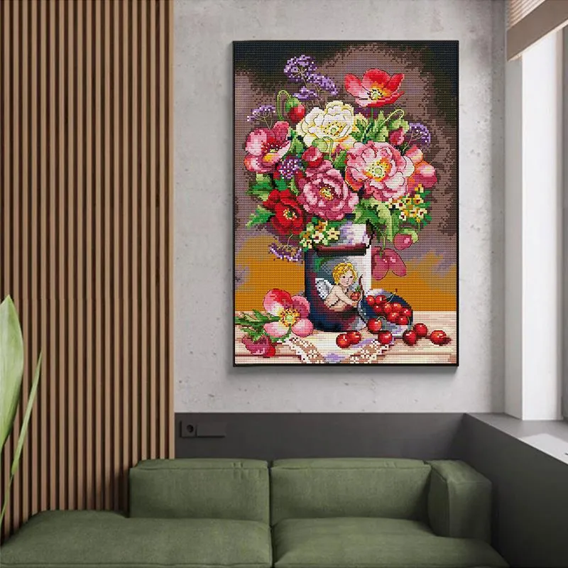 Cupid's Flower Floral Pattern Needlework
