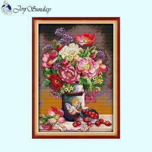 Cupid's Flower Floral Pattern Needlework