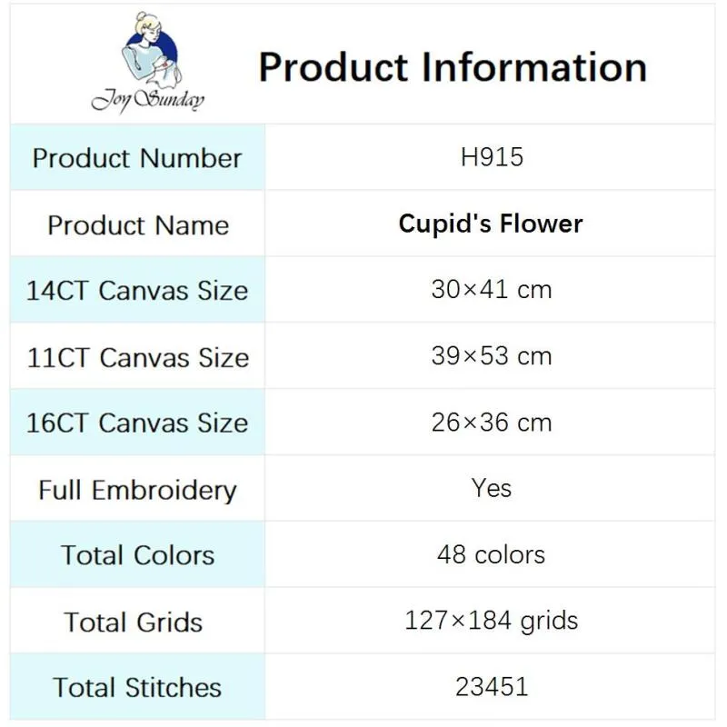 Cupid's Flower Floral Pattern Needlework