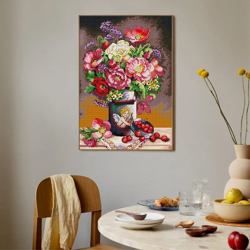 Cupid's Flower Floral Pattern Needlework