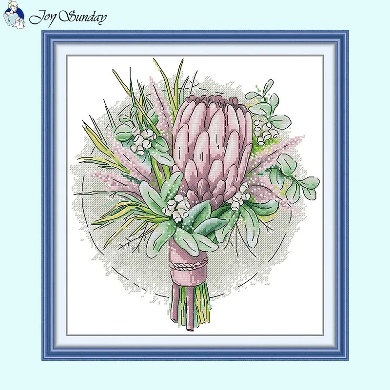 Cupped Flowers Floral Patterns Cross Stitch