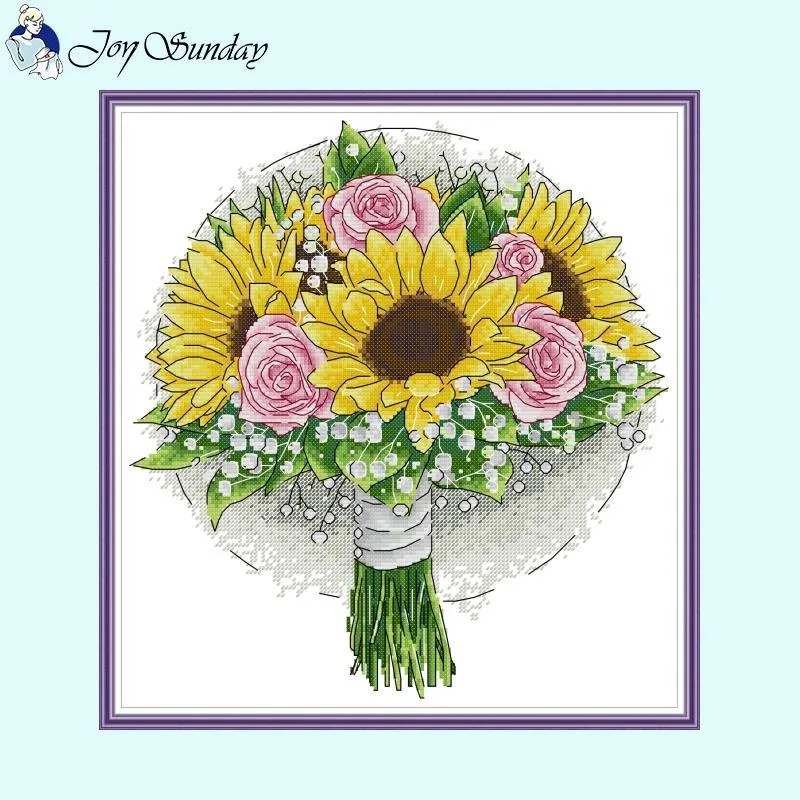 Cupped Flowers Floral Patterns Cross Stitch