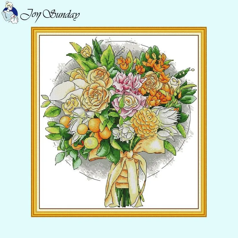 Cupped Flowers Floral Patterns Cross Stitch