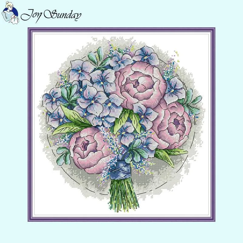 Cupped Flowers Floral Patterns Cross Stitch
