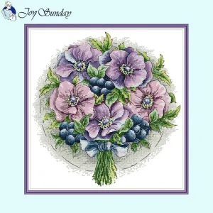 Cupped Flowers Floral Patterns Cross Stitch