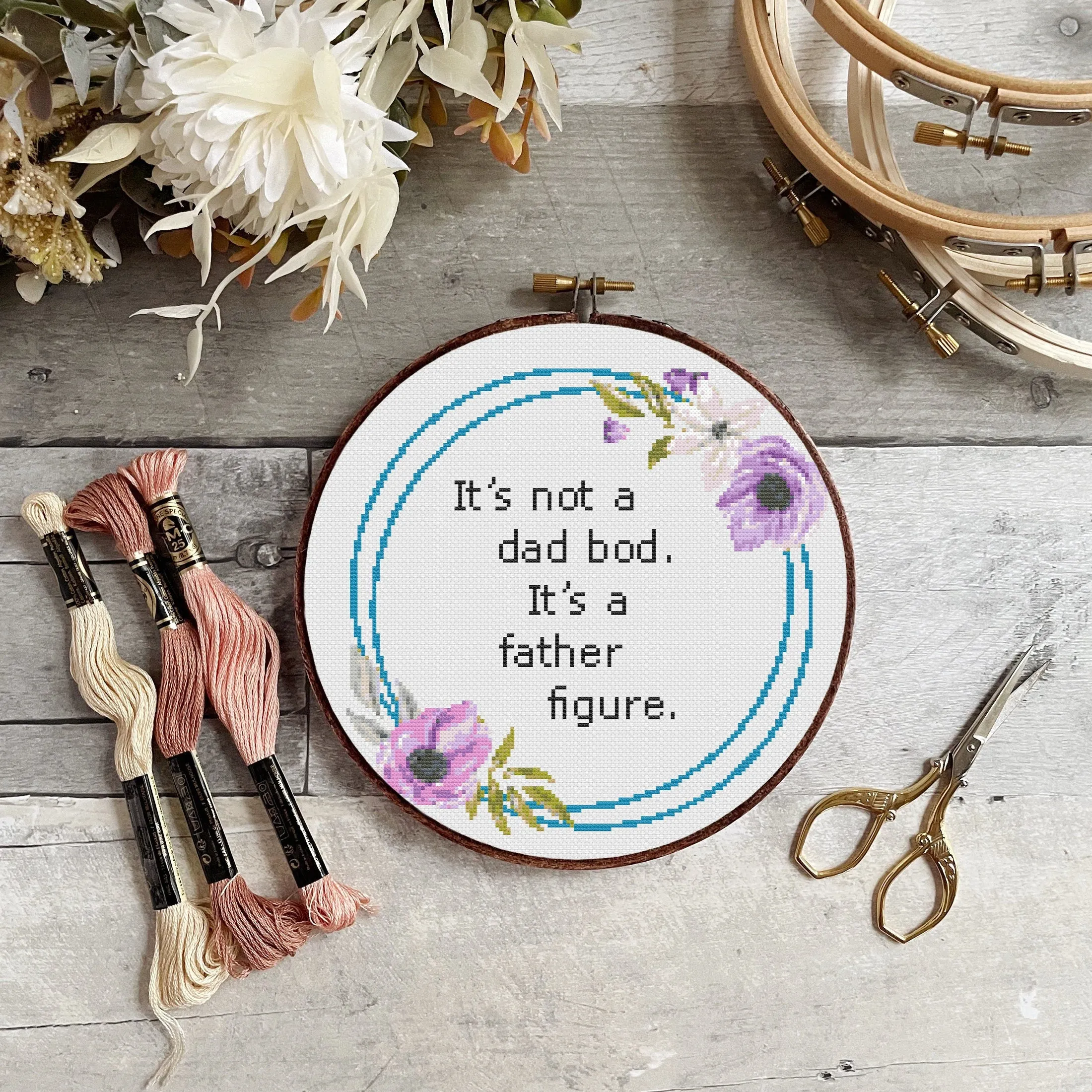 Dad Bod Cross Stitch Pattern #170