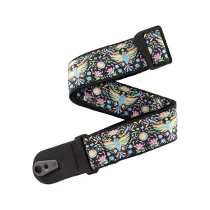 D'Addario 50TC01 50mm Woven Guitar Strap w/Pad Lock, Phoenix Dream
