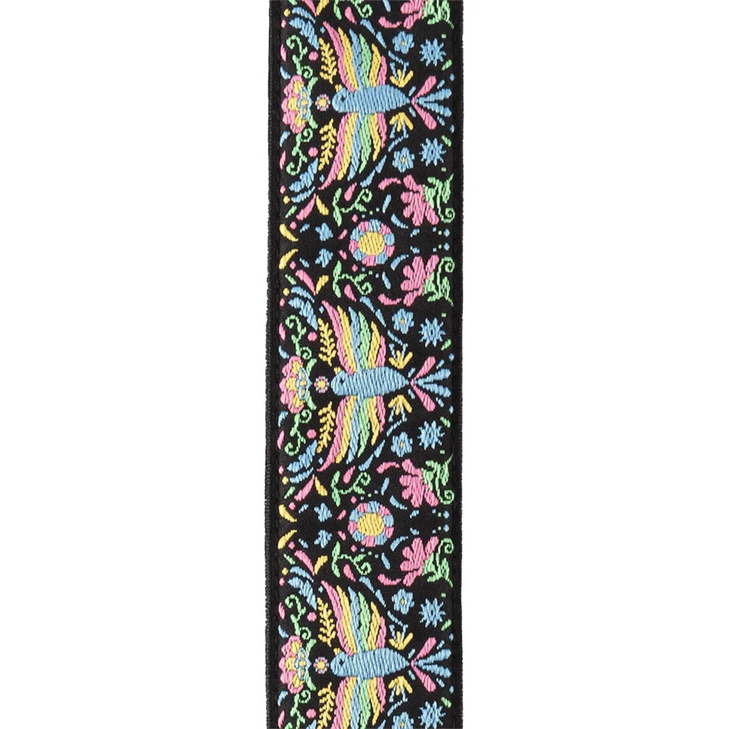 D'Addario 50TC01 50mm Woven Guitar Strap w/Pad Lock, Phoenix Dream