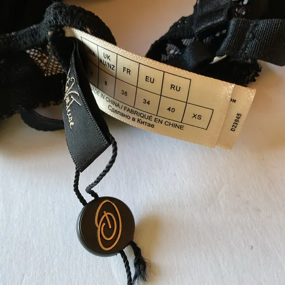 DIA VON TEESE D23945 DITA VON TEESE MADAME X G STRING THONG BLACK XS NEW