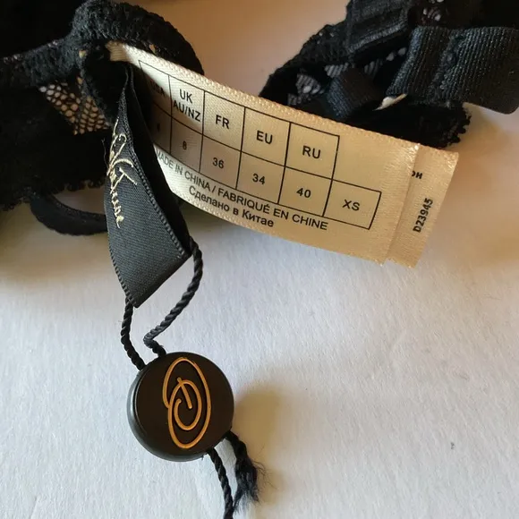 DIA VON TEESE D23945 DITA VON TEESE MADAME X G STRING THONG BLACK XS NEW