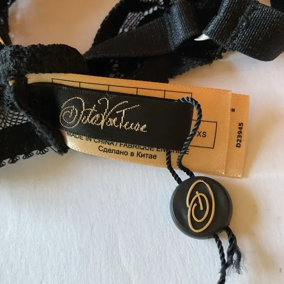 DIA VON TEESE D23945 DITA VON TEESE MADAME X G STRING THONG BLACK XS NEW