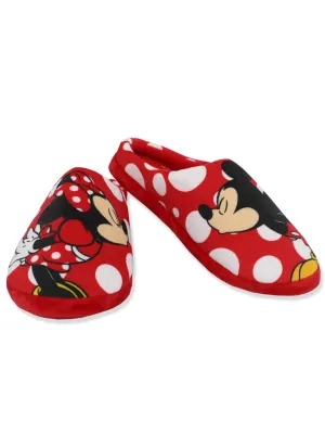 Disney Mickey and Minnie Mouse Adult Scuff Slippers