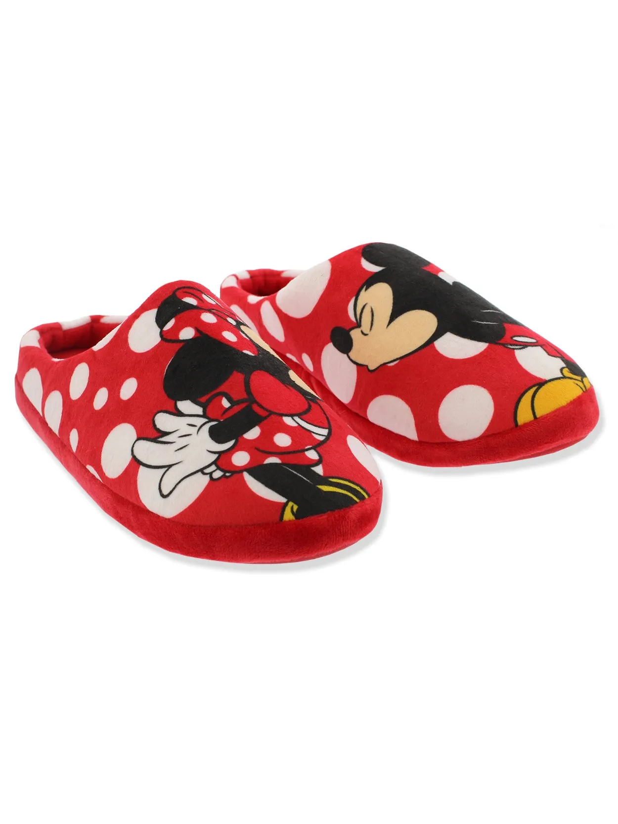 Disney Mickey and Minnie Mouse Adult Scuff Slippers