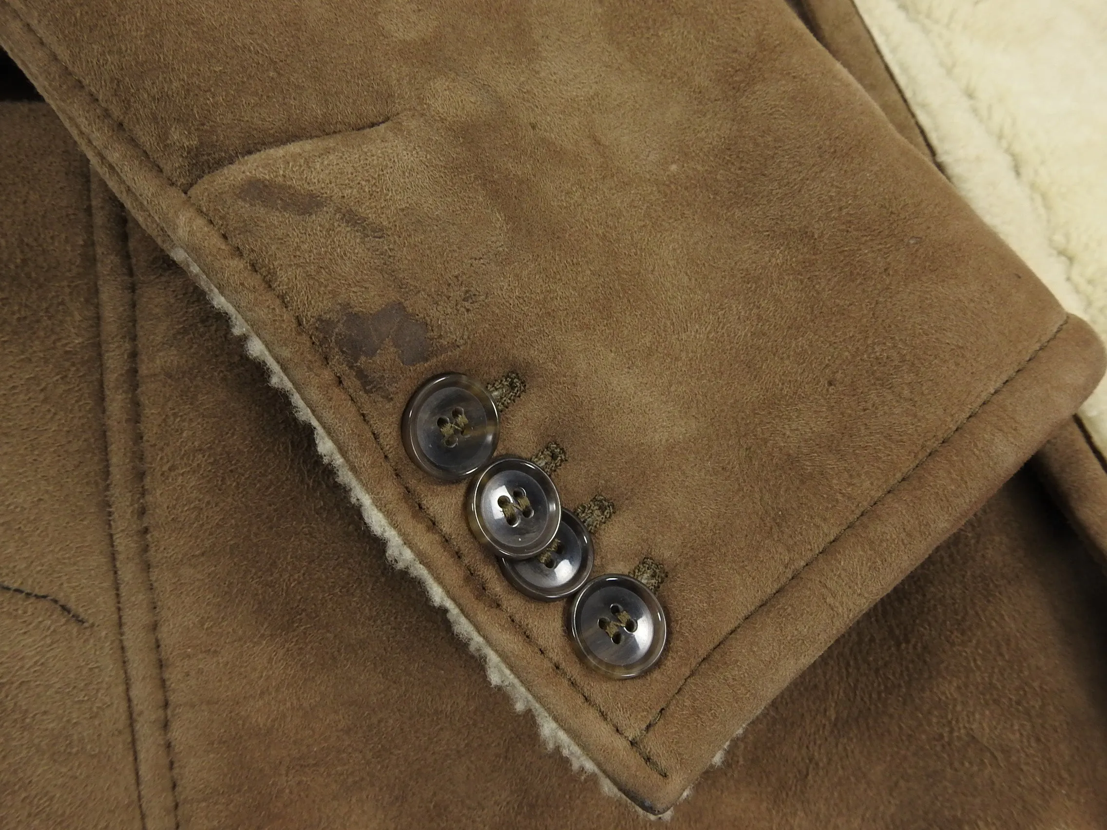 Dolce & Gabbana Long Brown Shearling Coat - XL