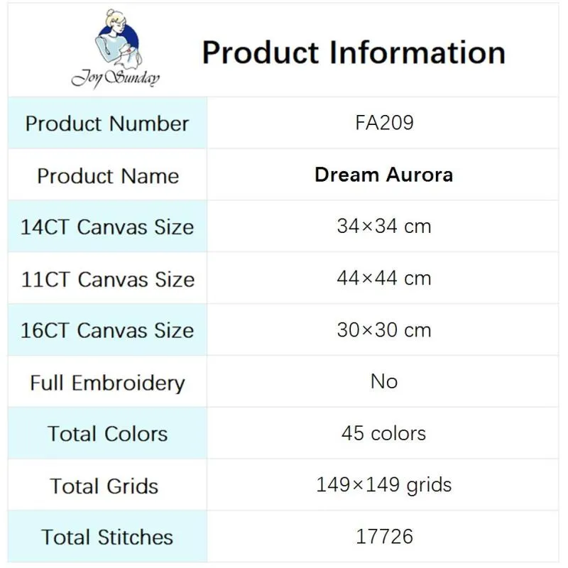 Dream Aurora Counted Cross Stitch