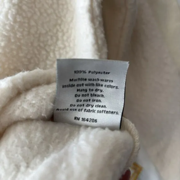 Dudley Stephens Cream Alden Crewneck Pullover (Size XS) Shearling Fleece