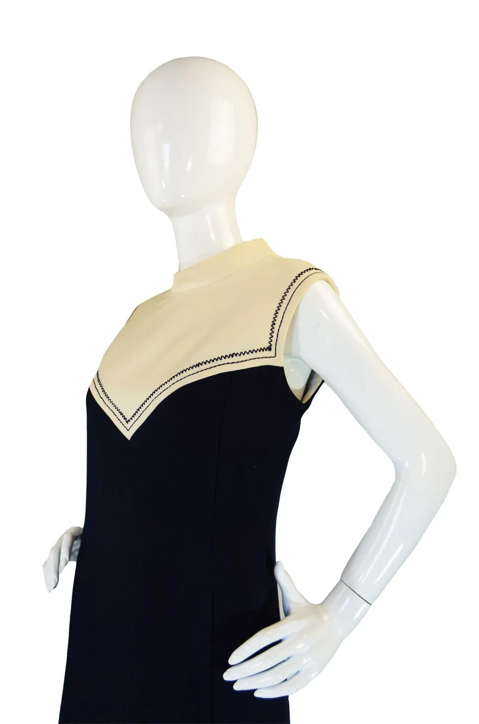 Early 1980s Stitch Detail Courreges Dress