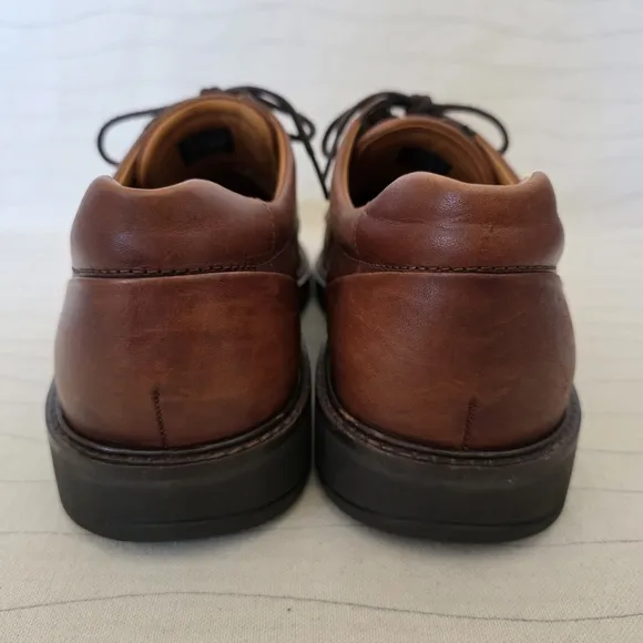 ECCO Mens Holton Amber Brown Leather Oxford Dress Shoes Size 10 US/44 EU