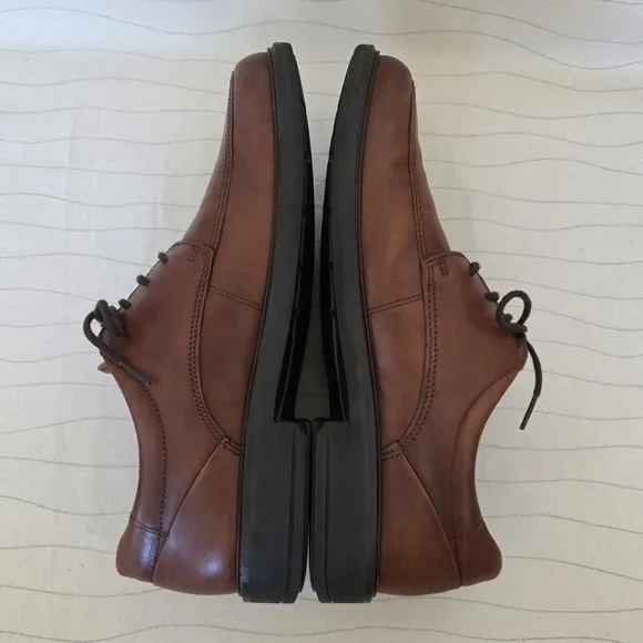 ECCO Mens Holton Amber Brown Leather Oxford Dress Shoes Size 10 US/44 EU