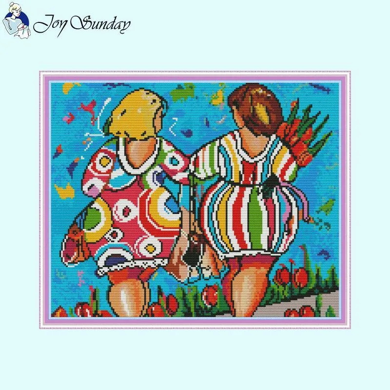 Enjoy Life Character Patterns DIY Cross Stitch