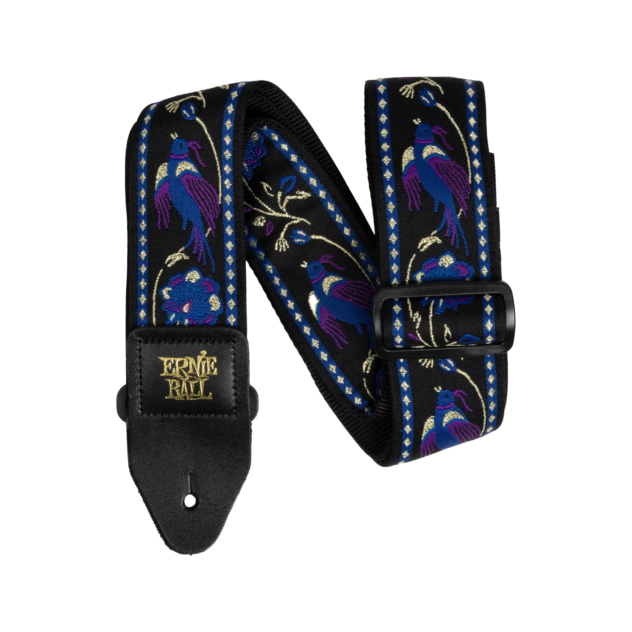 Ernie Ball Classic Jacquard Guitar Strap, Purple Pleasant Pheasant
