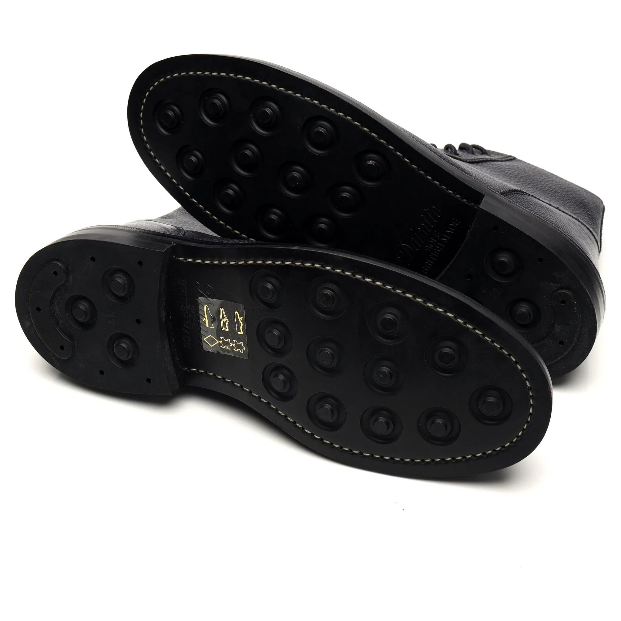 'Ethan' Navy Blue Grain Leather Monkey Boot UK 7