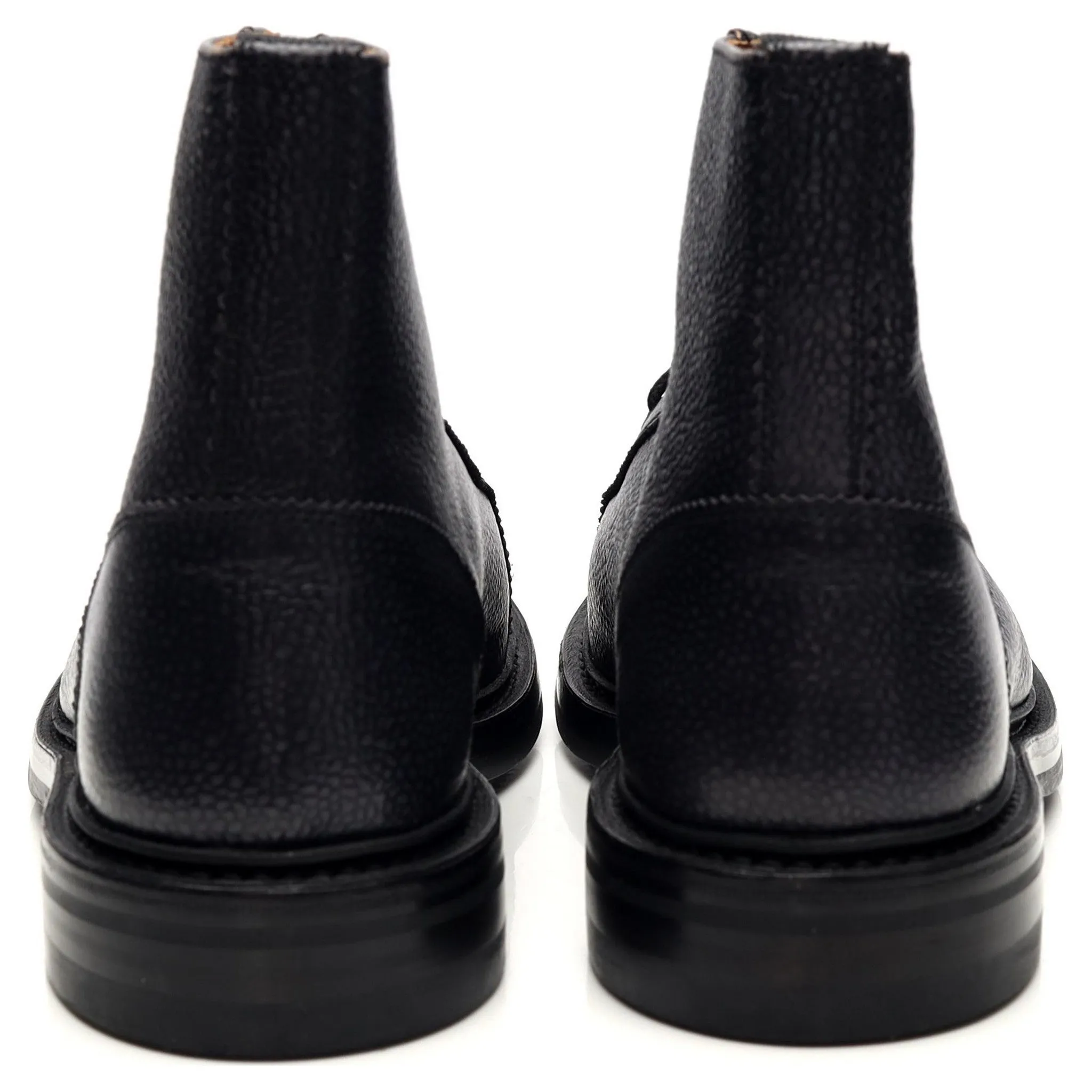 'Ethan' Navy Blue Grain Leather Monkey Boot UK 7