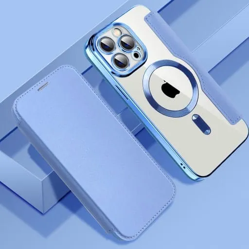 Etui Flip Wallet Magsafe iPhone 12 - Lightblue