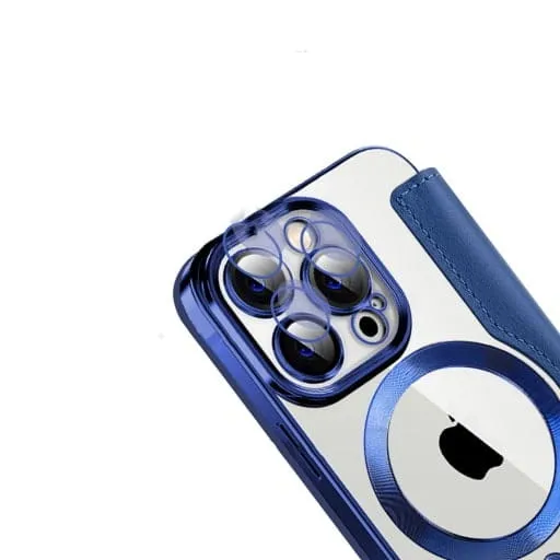Etui Flip Wallet Magsafe iPhone 14 Plus - Niebieski