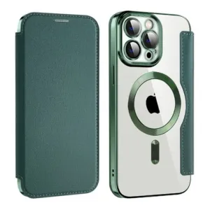 Etui Flip Wallet Magsafe iPhone 14 Pro Max - Zielony