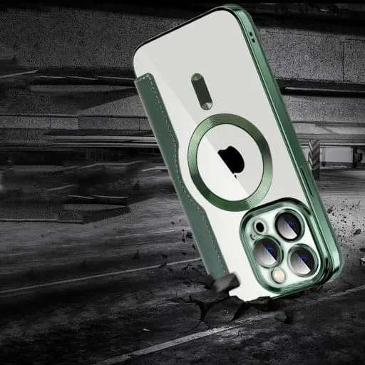 Etui Flip Wallet Magsafe iPhone 14 Pro Max - Zielony